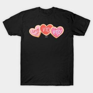 Valentines Day Coworker Swagazon PTO VTO Valentine Cookie T-Shirt